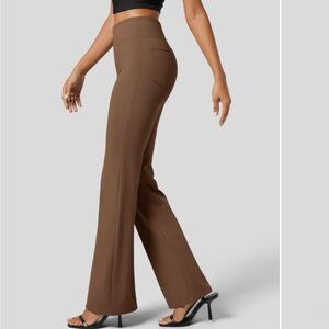 Halara Brown Women's high waist no wrinkle work pants